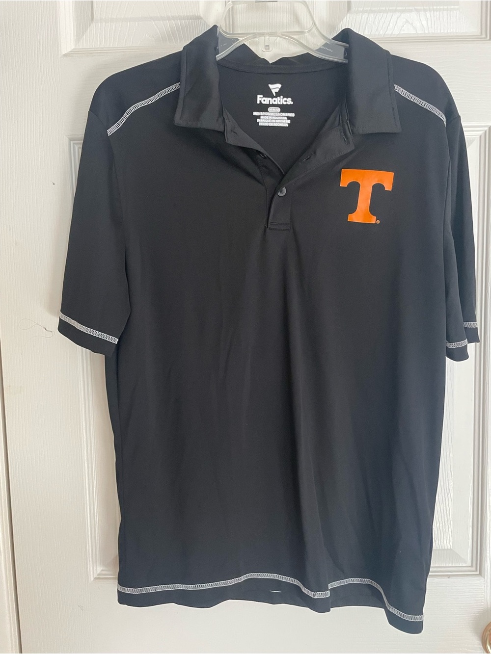 Fanatics Black Polo Shirt with Orange 'T' Logo